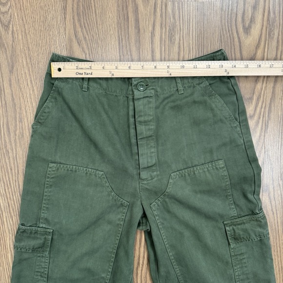 Universal Thread Pants Womens 4 Green Barrel Horseshoe Crop Cargo Cotton Twill - Picture 9 of 12